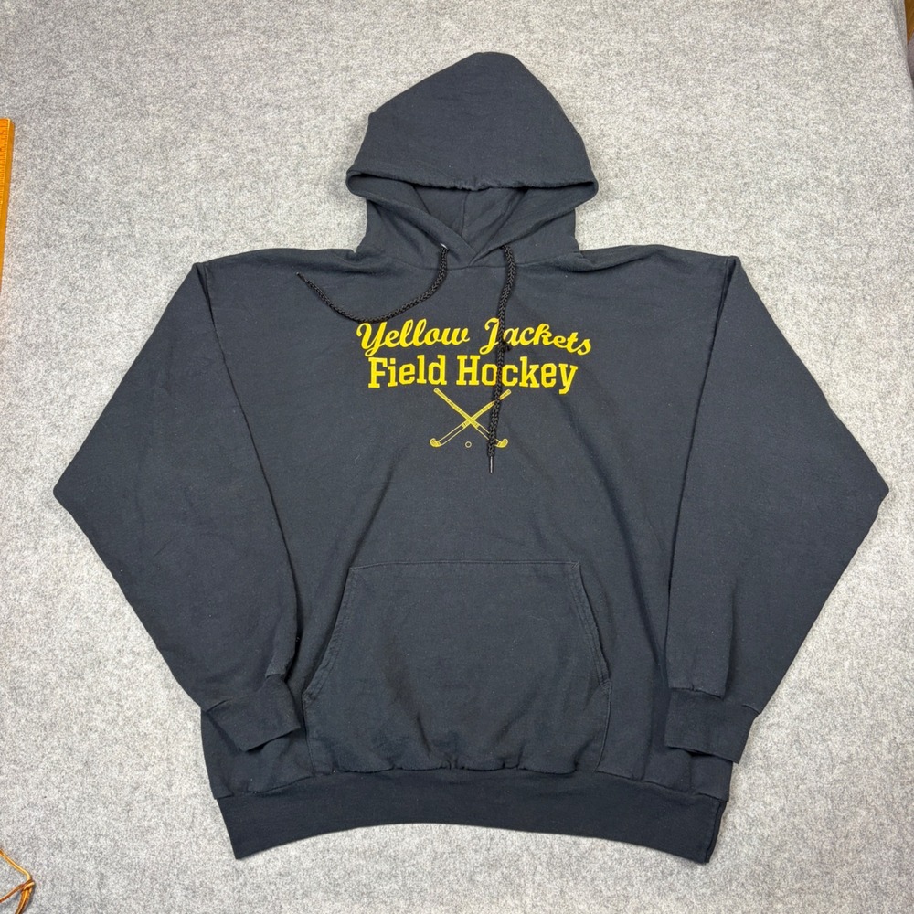 Hanes ComfortBlend Yellow Jackets Field Hockey Hoodie Black XL Twardus 7